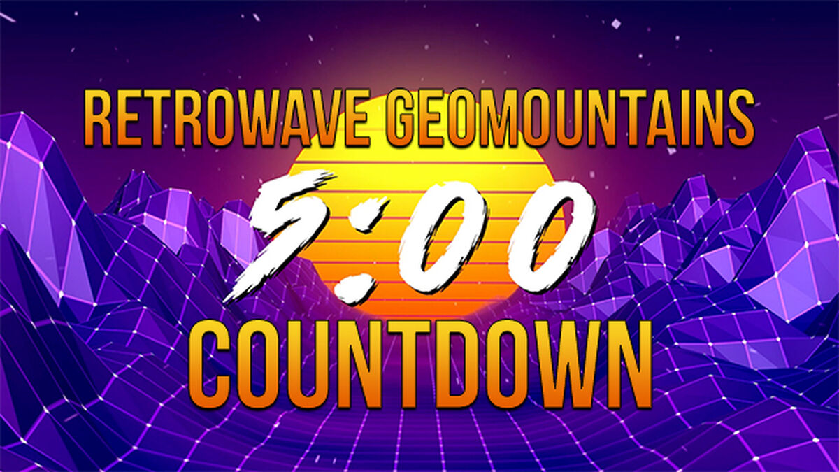 Retrowave Geomountains Countdown image number null